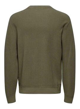 Jersey Only and Sons Onstony verde para hombre