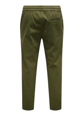 Pantalón Only and Sons Onscam verde para hombre