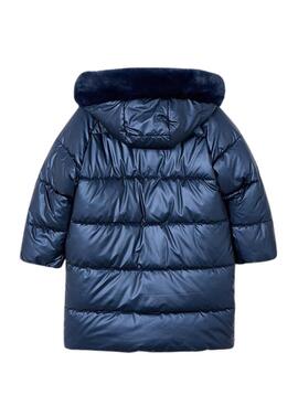 Abrigo acolchado Mayoral azul brillante para niña