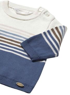Jersey Mayoral azul y beige para bebé