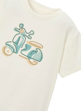 Camiseta Mayoral Vespa blanco para niño