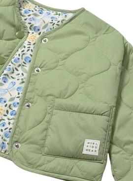 Cazadora Mayoral reversible verde para bebé