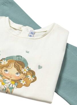 Conjunto Mayoral tres piezas azul para bebé