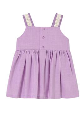 Vestido Mayoral Crochet lila para bebé