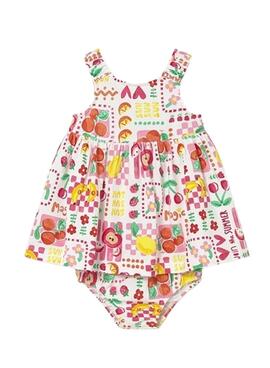 Vestido Mayoral frutas multicolor para bebé