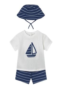 Conjunto Mayoral náutico azul para bebé