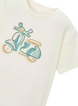 Camiseta Mayoral Vespa blanco para niño
