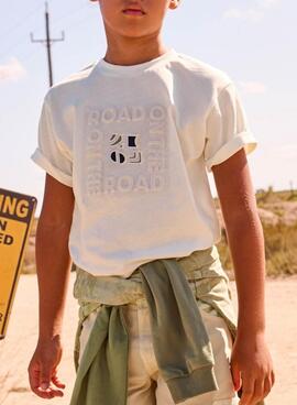 Camiseta Mayoral On The Road blanco para niño