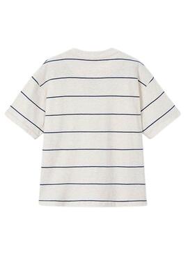 Camiseta Mayoral rayas blanco y azul para niño