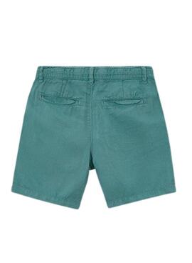 Bermuda Mayoral lino relaxed fit verde para niño