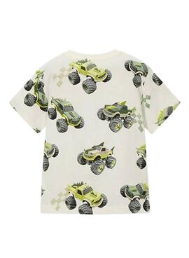 Camiseta Mayoral coches blanco para niño