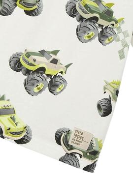 Camiseta Mayoral coches blanco para niño