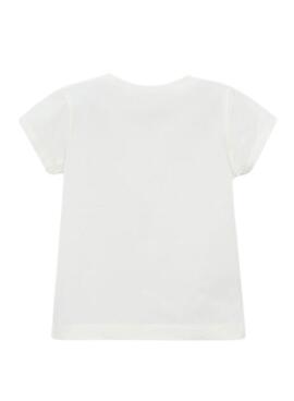 Camiseta Mayoral flor blanco para niña