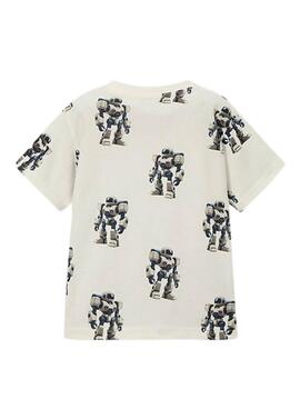 Camiseta Mayoral Robots blanco para niño