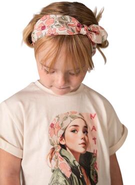 Camiseta y diadema Mayoral blanco para niña