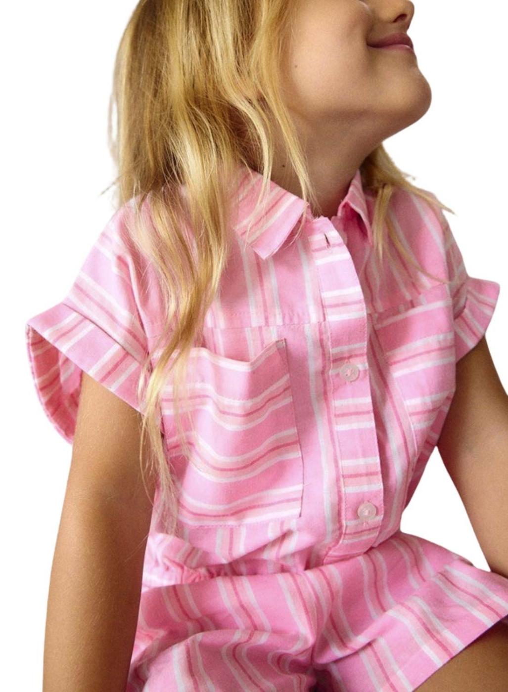 Conjunto Mayoral rosa rayas para niña