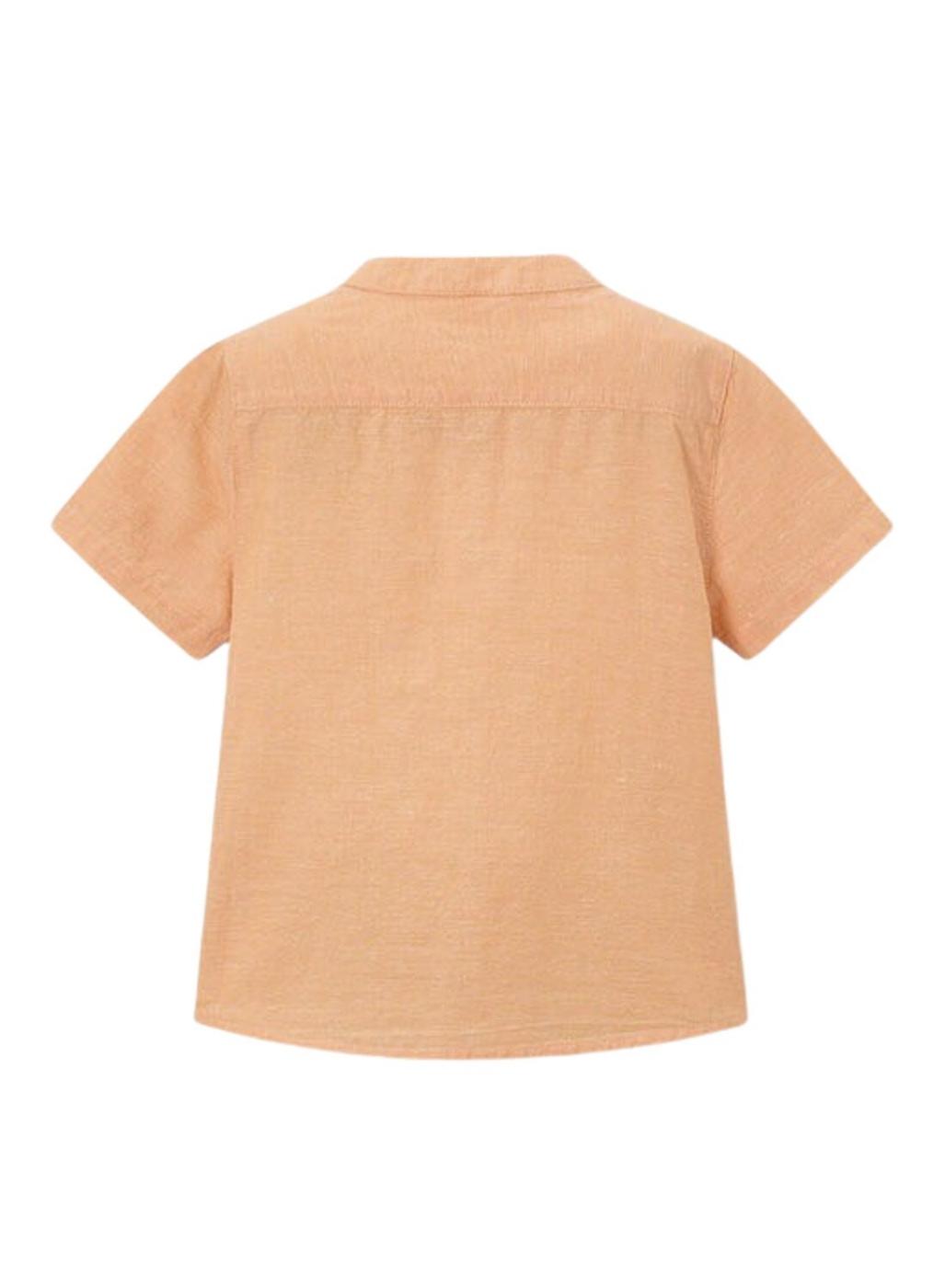 Camisa Mayoral mao lino naranja para niño
