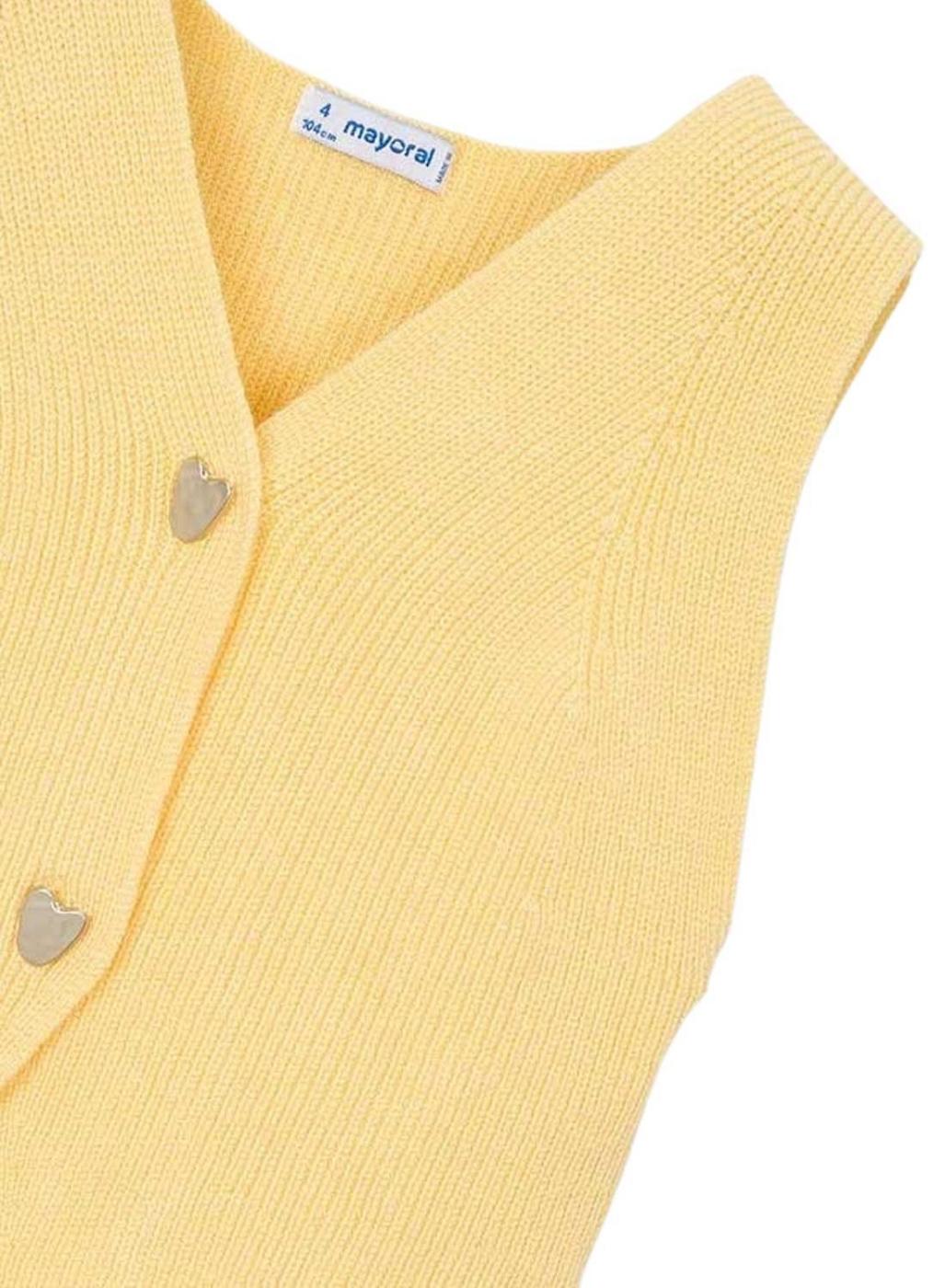 Chaleco Mayoral tricot amarillo para niña