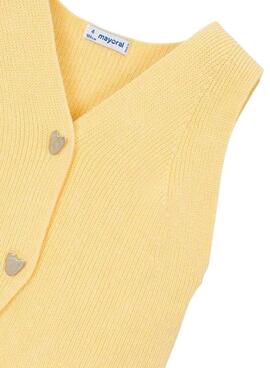 Chaleco Mayoral tricot amarillo para niña