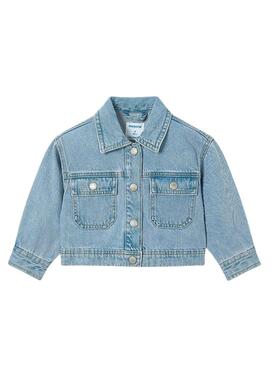 Cazadora vaquera Mayoral azul claro para niña