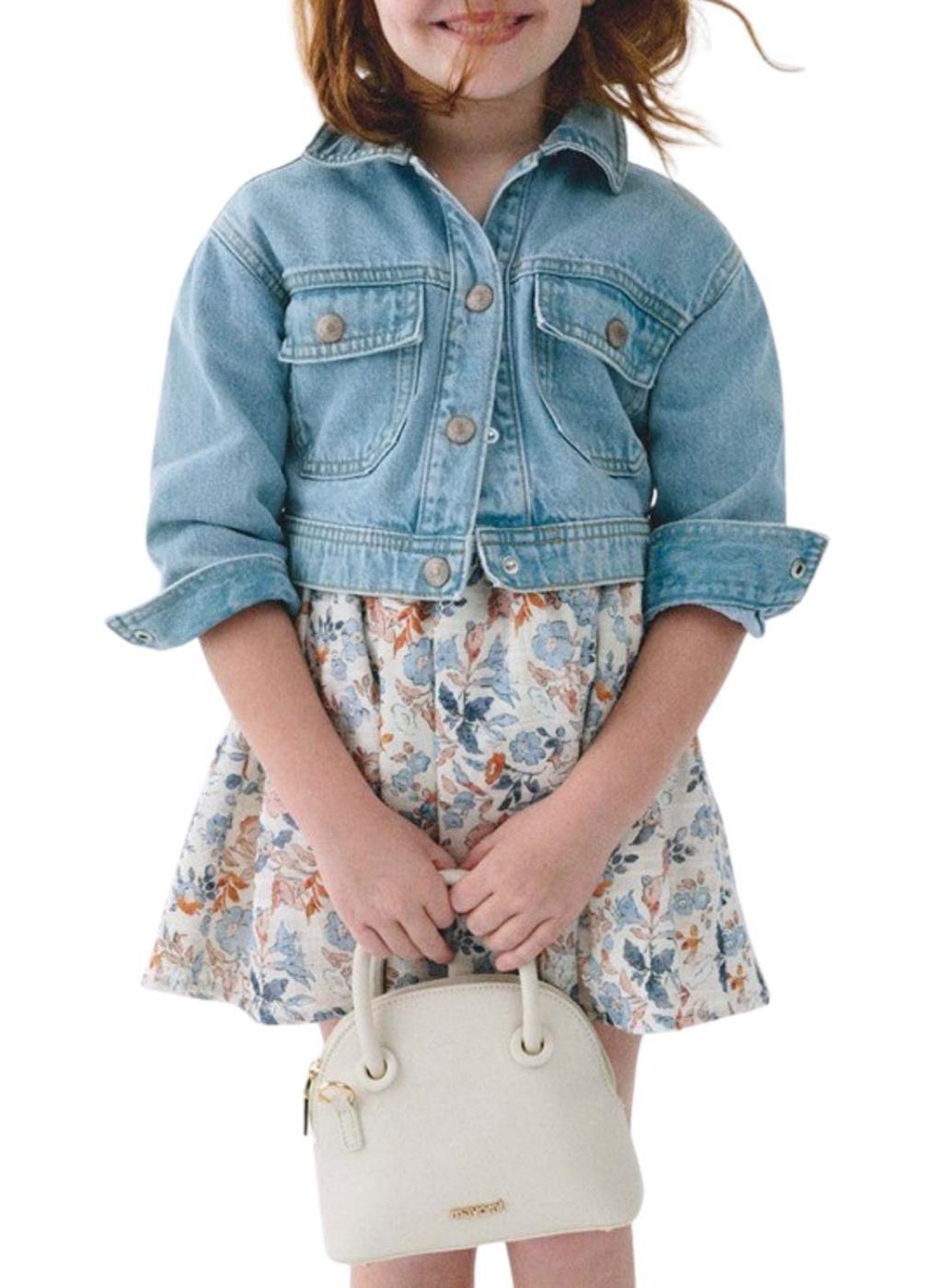 Cazadora vaquera Mayoral azul claro para niña