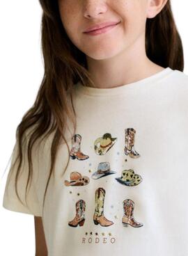 Camiseta Mayoral rodeo blanco para niña