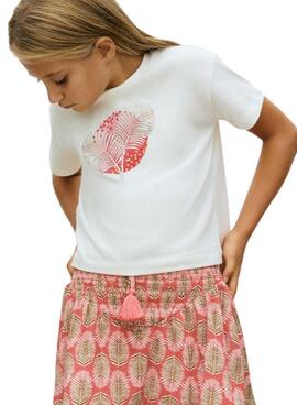 Camiseta Mayoral palma blanco para niña