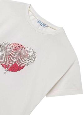Camiseta Mayoral palma blanco para niña