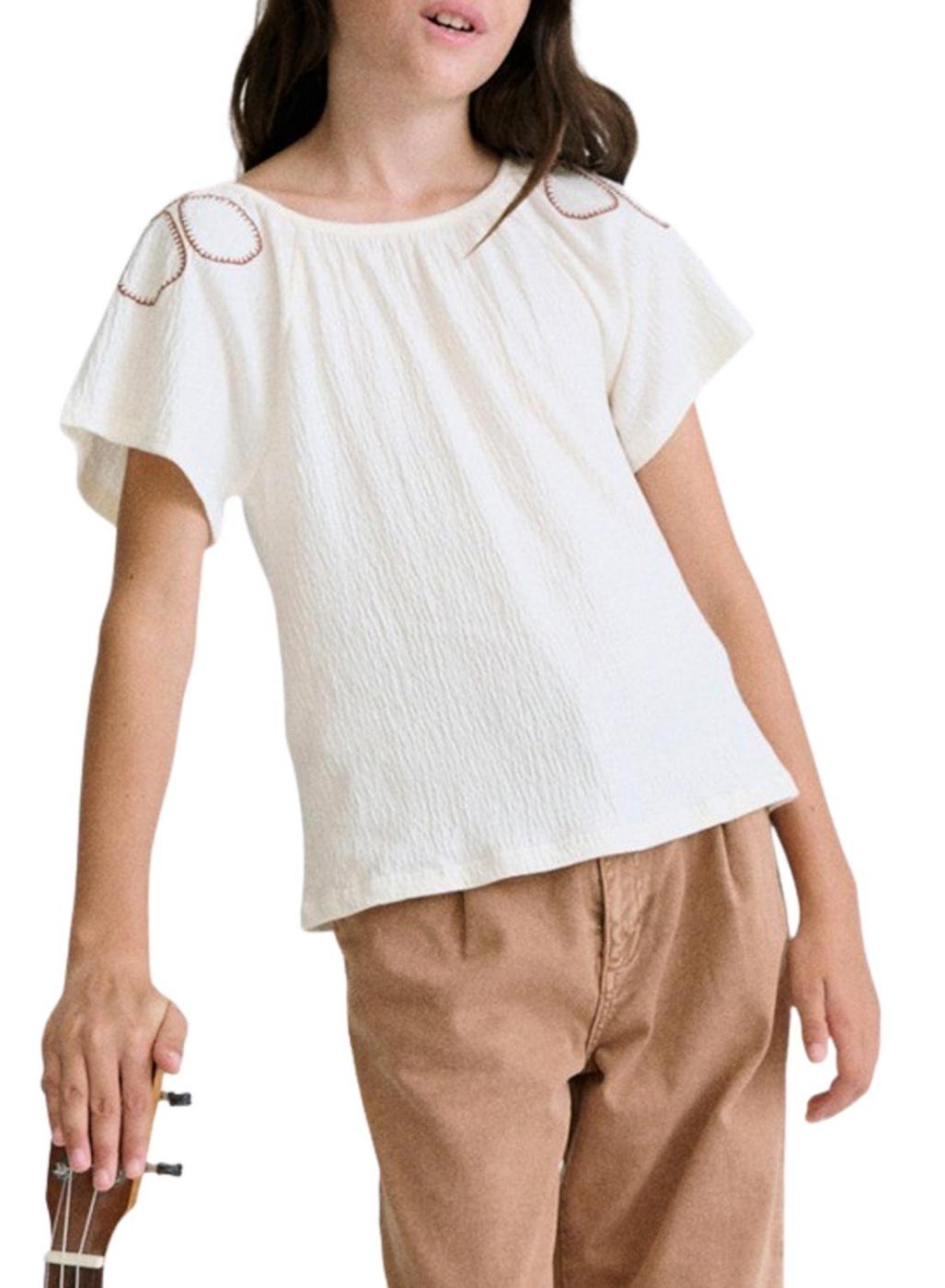 Camiseta Mayoral bambula beige para niña