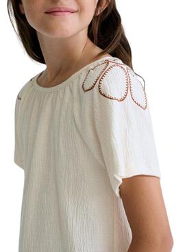 Camiseta Mayoral bambula beige para niña
