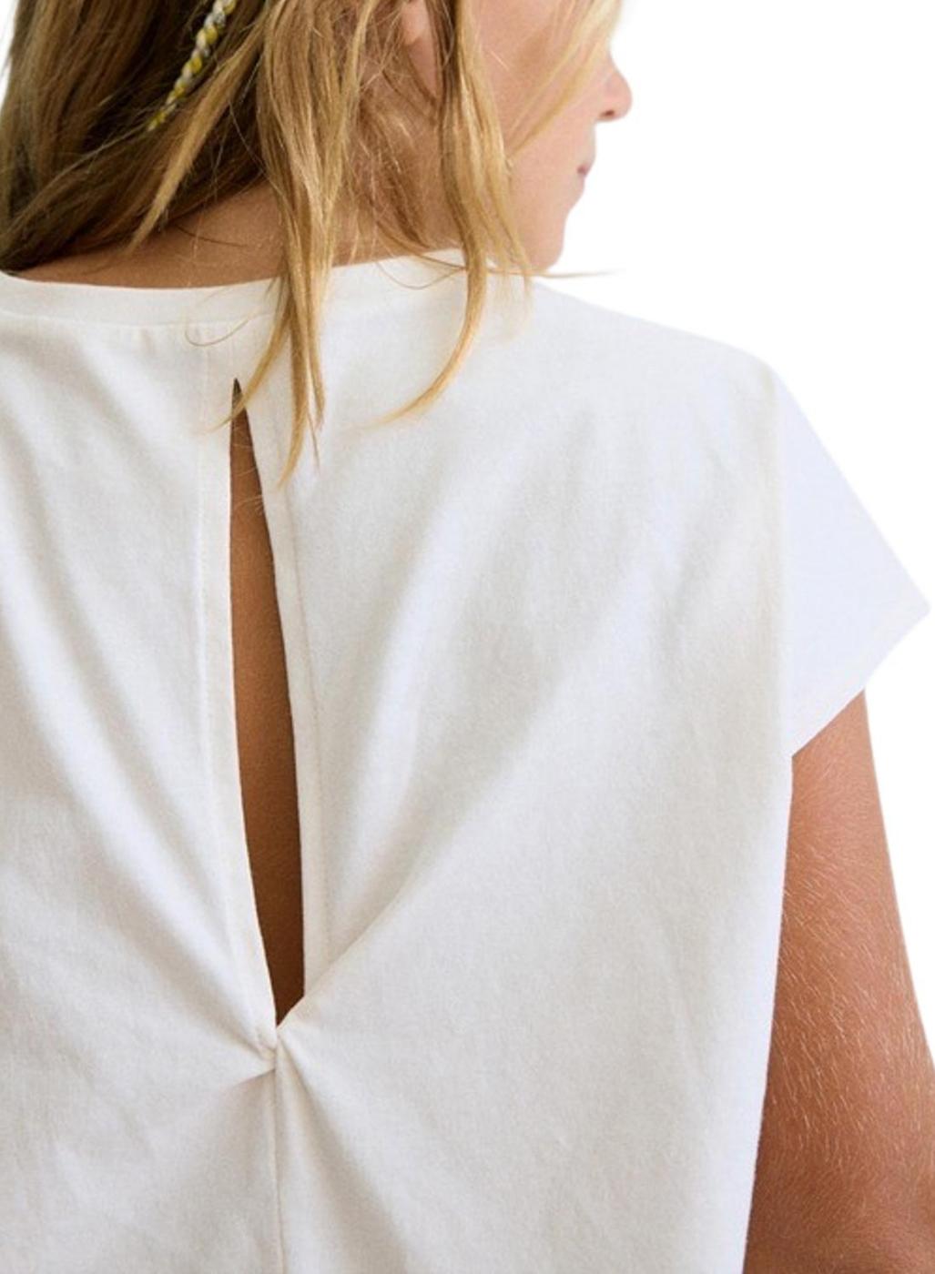 Camiseta Mayoral Girl blanco roto para niña