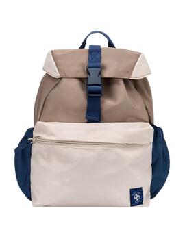 Mochila Mayoral cierre solapa tostado para niño y niña