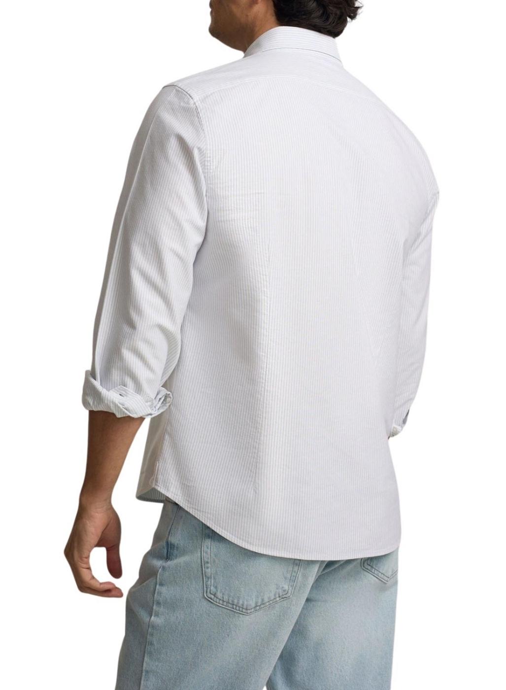 Camisa Silbon oxford rayas azul para hombre