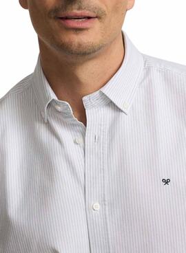 Camisa Silbon oxford rayas azul para hombre