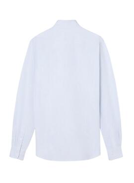 Camisa Silbon oxford rayas azul para hombre