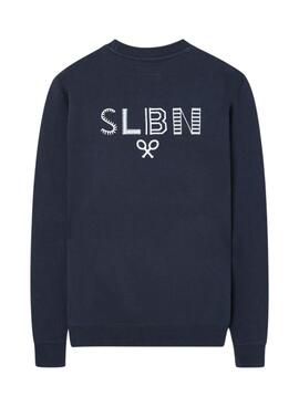 Sudadera Silbon logo étnico azul marino para hombre