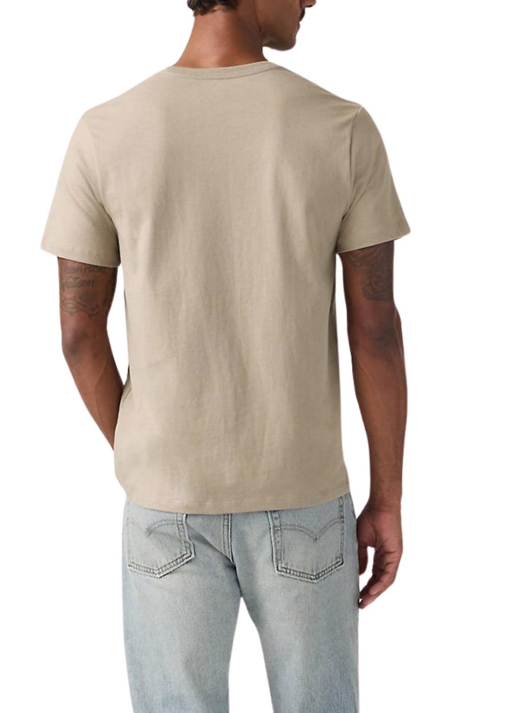 Camiseta Levis básica beige vintage para hombre