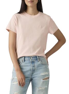 Camiseta Levis básica rosa para mujer