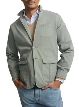 Americana Silbon Semiblazer verde para hombre
