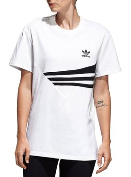 Camiseta Adidas Blanco Mujer