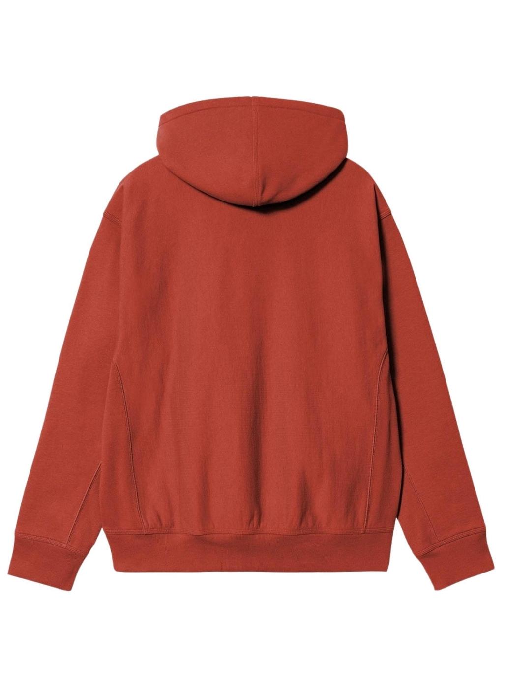 Sudadera Carhartt American Script naranja para hombre