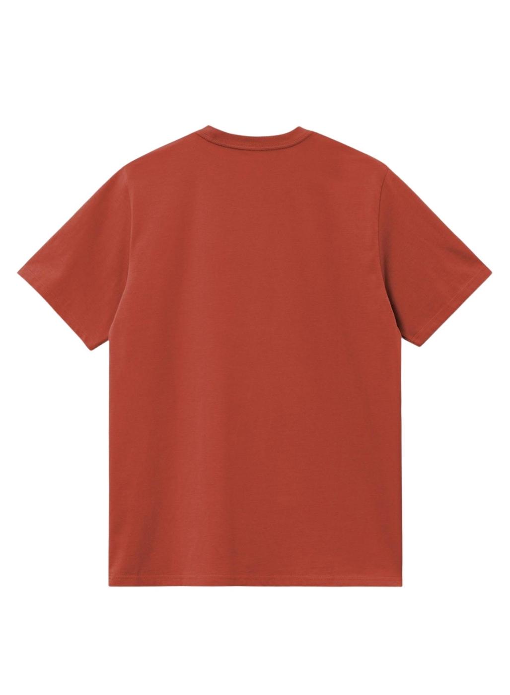 Camiseta Carhartt American Script naranja para hombre