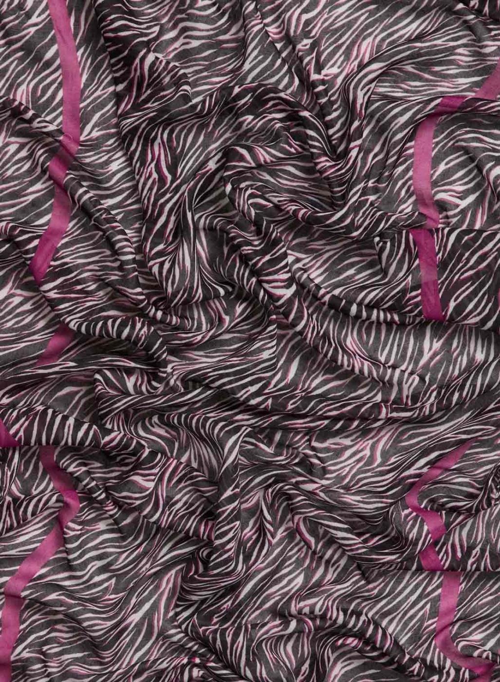 Fular Pieces Bine estampado de zebra para mujer