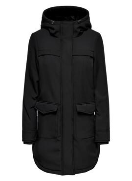 Parka Only Masstrich negro para mujer