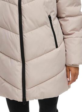 Abrigo acolchado Vila Milja beige para mujer
