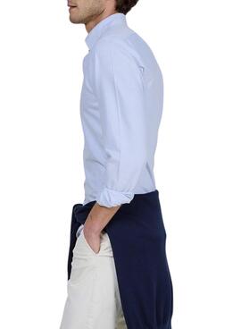 Camisa El Ganso Oxford liso azul para hombre