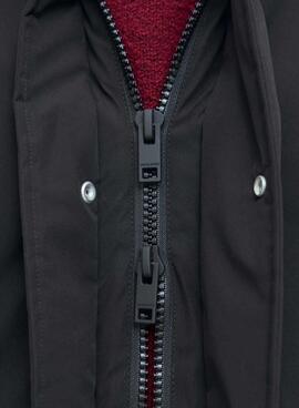Parka Jack and Jones Wood negro para hombre