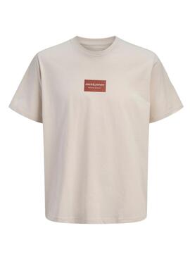 Camiseta Jack and Jones Frank beige para hombre