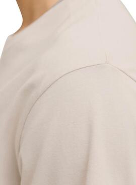Camiseta Jack and Jones Frank beige para hombre