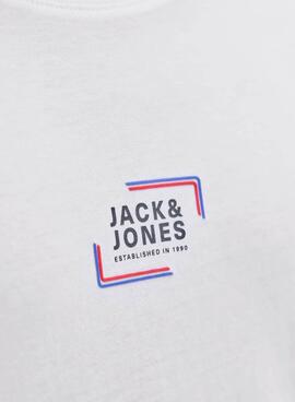 Camiseta Jack and Jones Corp blanco para hombre